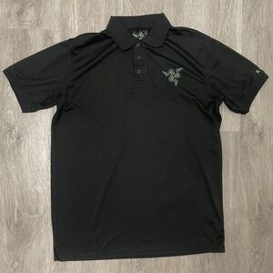 Razer Polo Shirt Men's Large Black Esports Gaming Employee Work Valorant Golf